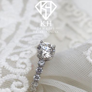Nhẫn Nữ Xi Kim KHJRW013 - Hột Chủ 8.1mm